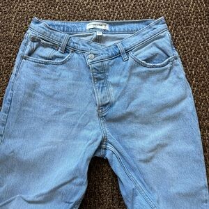 Abercrombie & Fitch Women’s Curve Love Dad High Rise Jeans